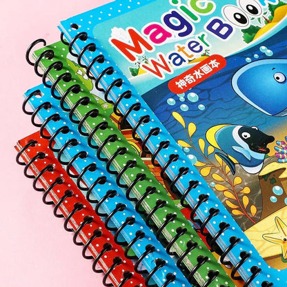 Pack of 4 Magic Water Drawing Coloring Book