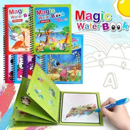 Pack of 4 Magic Water Drawing Coloring Book